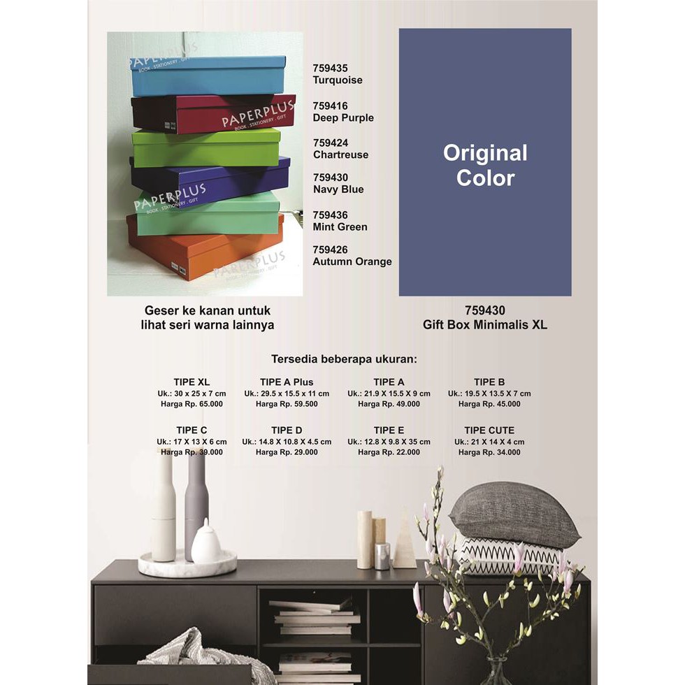 

Kotak kado/Kotak Hadiah/Gift Box Minimalis XL_Spectra Navy Blue