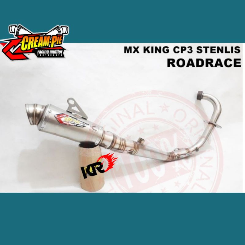 Knalpot Creampie Stainless CP3 Roadrace MX King Original