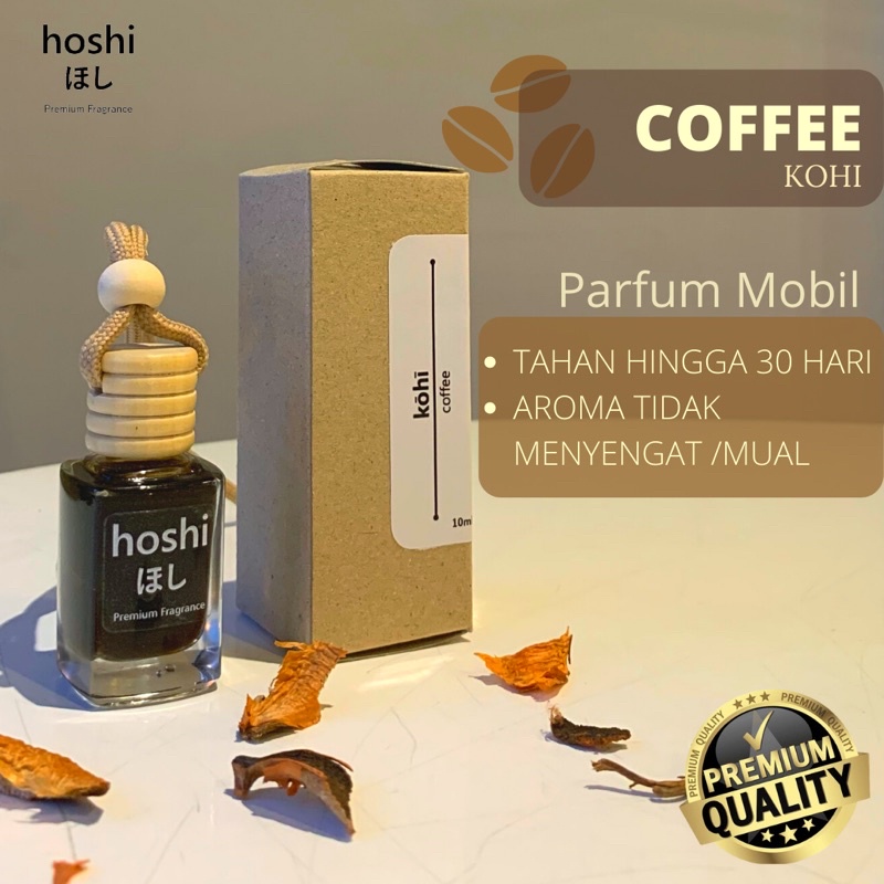 HOSHI NEW- Parfum Mobil / Ruangan 10ml Aroma KOPI Premium pewangi mobil car