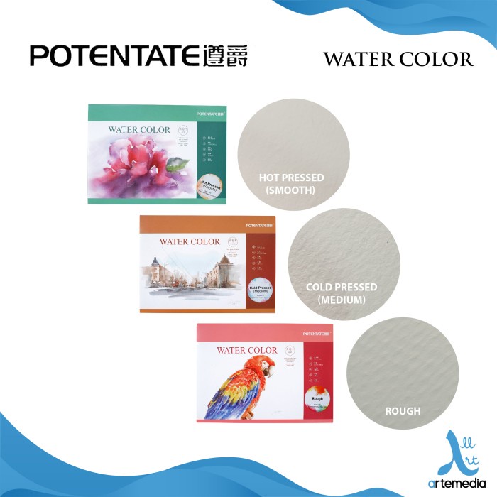 

air-cat- kertas cat air potentate 13,5x19,5cm watercolor paper pad - cold pressed -cat-air.