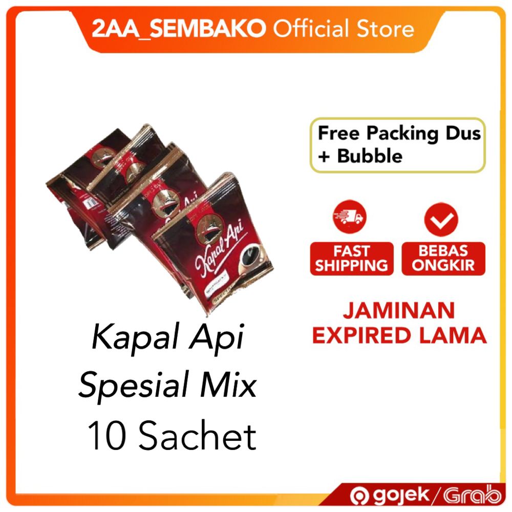 

Kopi Kapal Api Spesial Mix 23 Gram 10 Sachet KOPI KAPAL API SPECIAL MIX 23gr RENCENG ( ISI 10 )