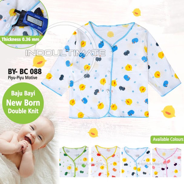 Baju bayi Newborn Katun Tebal Lengan Panjang Motif Pakaian Kaos Anak Bayi Laki laki perempuan BC-088