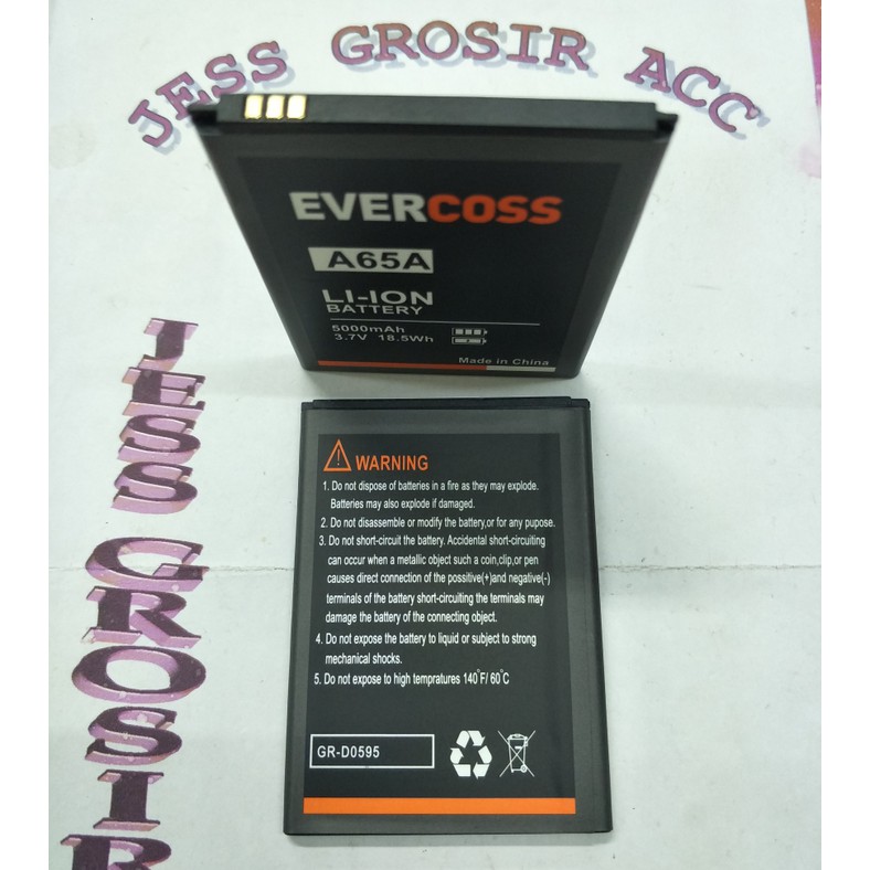 Baterai Battery Evercross Evercoss Cross A65A Double Power 5000Mah - Hitam