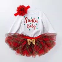 Baby christmas dress toddler baju natal bayi anak balita rok tutu