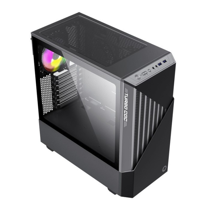 PC Case Gamemax Contac COC Black Grey E-ATX Tempered Glass