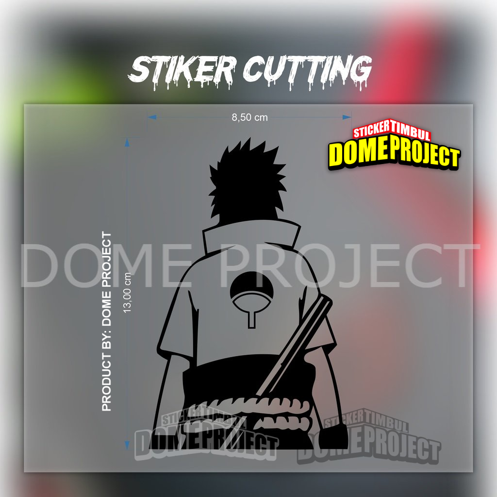 STIKER CUTTING ANIME SASUKE PREMIUM GRADE 2 VARIAN WARNA