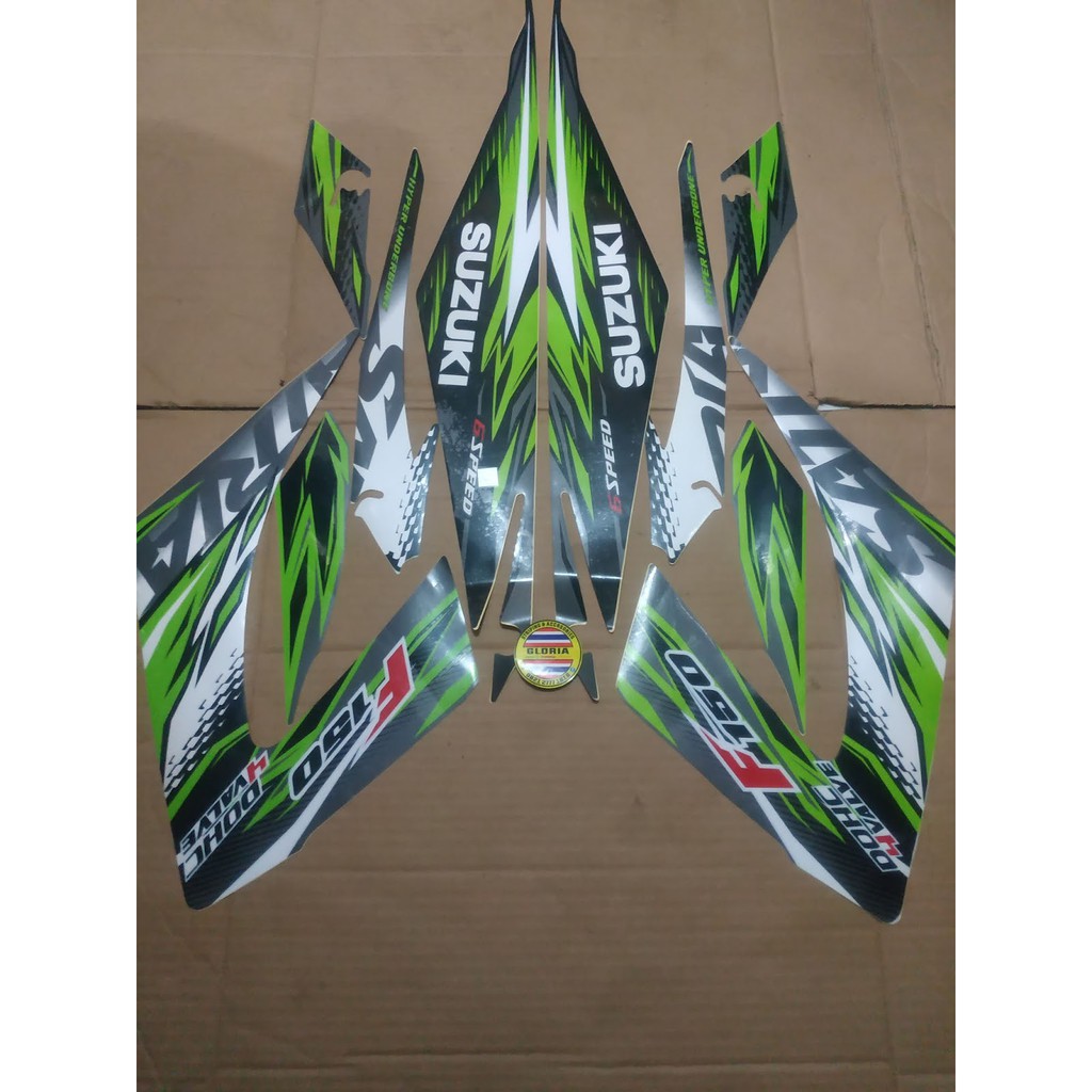 Striping List Body Satria F 150 FU Facelift 2013 - Hitam Hijau