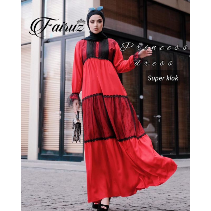 Daster Arab FAIRUZ PRINCESS Dress Rayon Maxi Gamis Tille