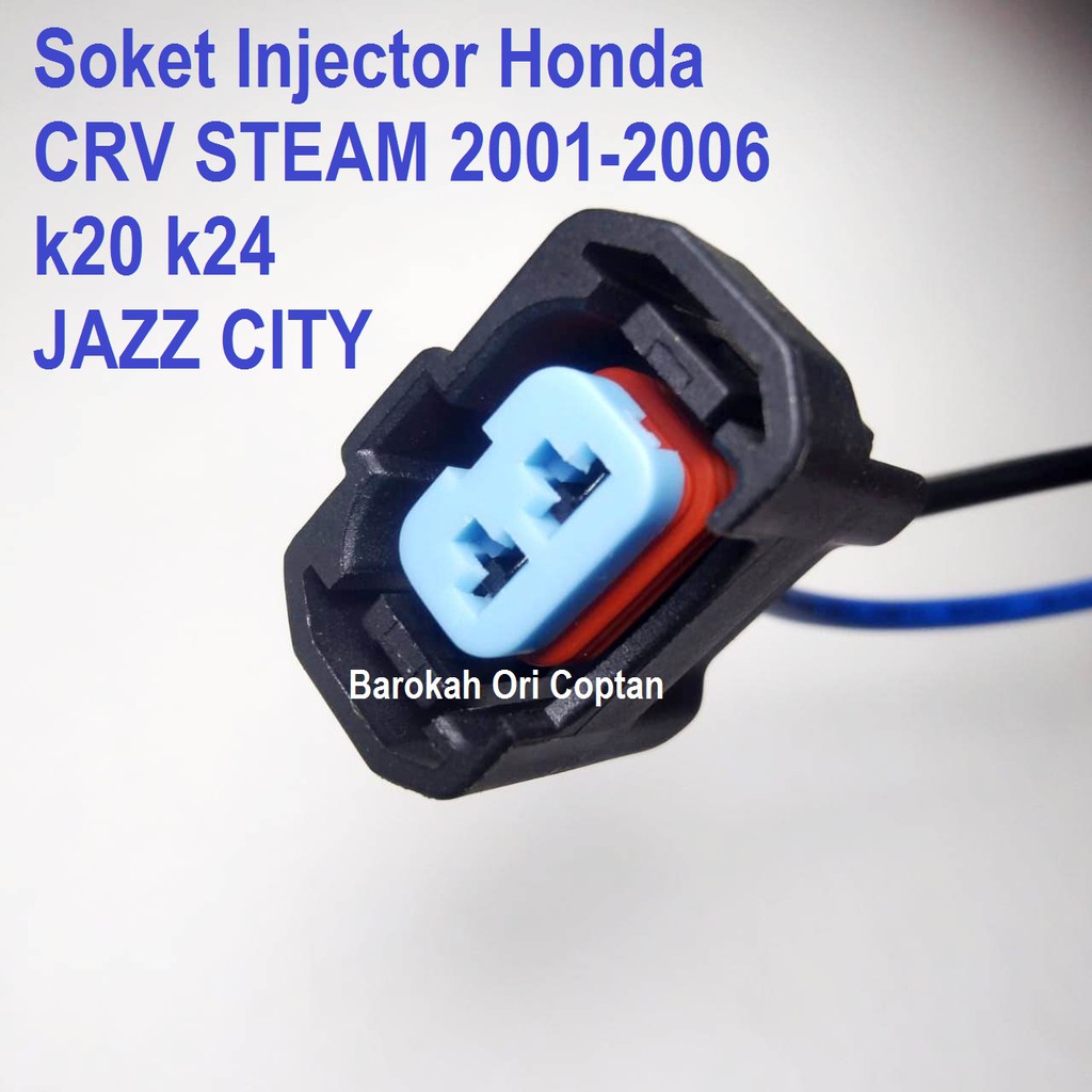 Soket Injektor Honda Jazz City ACCORD Crv Stream Civic  Nozzle injector connetor 2pin 2kabel 2 kabel