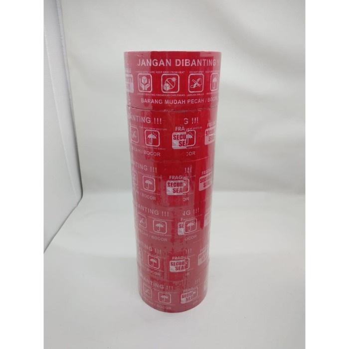 

PEREKAT-PENGIKAT- LAKBAN FRAGILE JANGAN DI BANTING 2" 50 YARD - MERAH MUSCLE TAPE -PENGIKAT-PEREKAT.