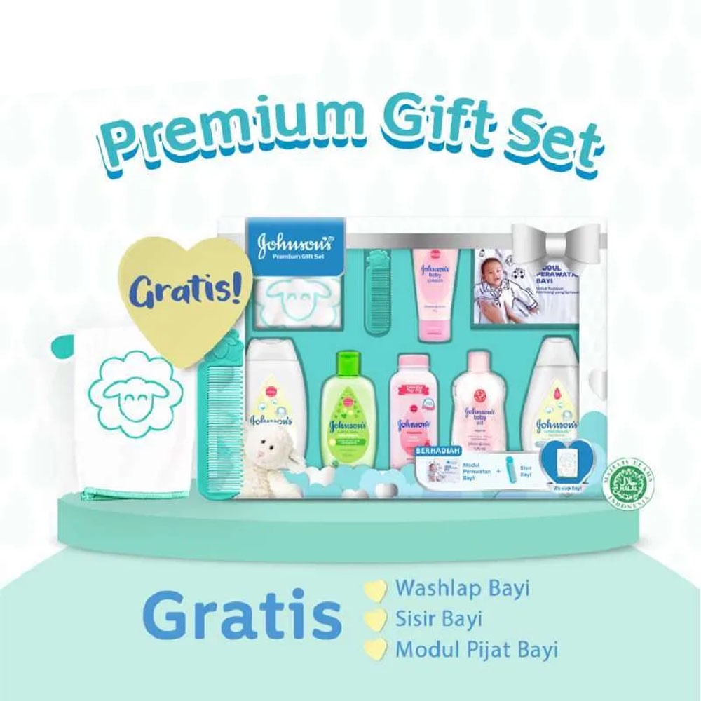 Bisa COD Johnsons Premium Baby Gift Set - Gift Pack Hadiah Bayi - Kado Hadiah Persiapan Lahiran