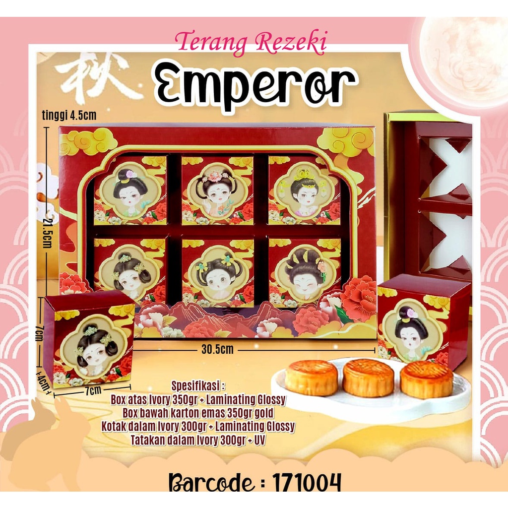 

Kotak Mooncake Box Kardus Hampers Kue Bulan Muat 6pcs Mooncake 75gr B7