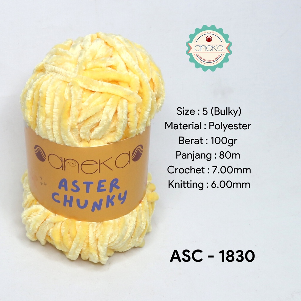 Benang Rajut Bludru Aster CHUNKY / Velvet Knitting Yarn - 1830