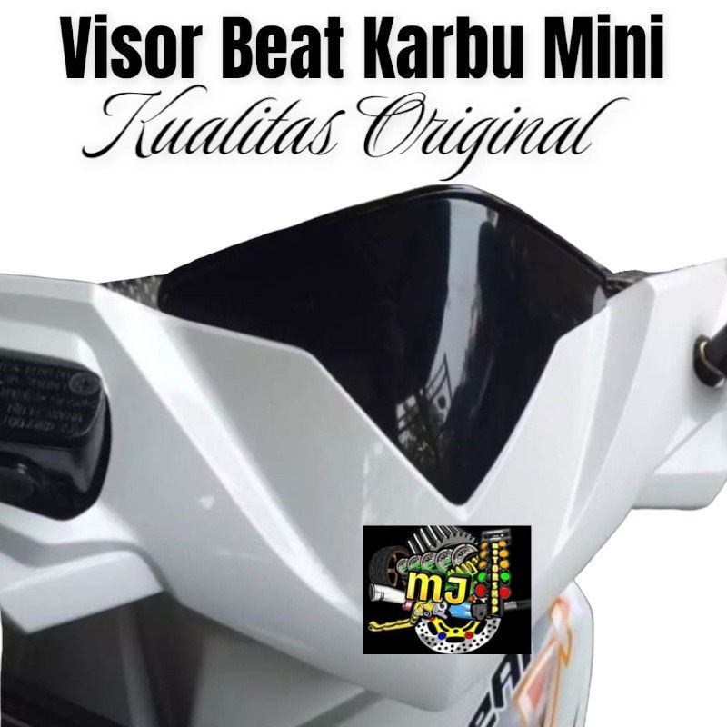 Visor beat karbu smoke windshield beat carbu abs black