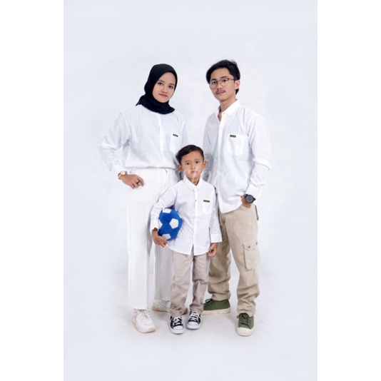 kemeja cauple unisex warna putih