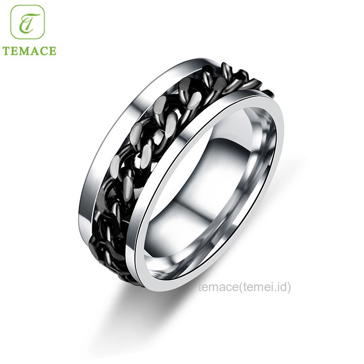 Cincin Titanium Wanita Lapis Emas Anti Karat CT20-18