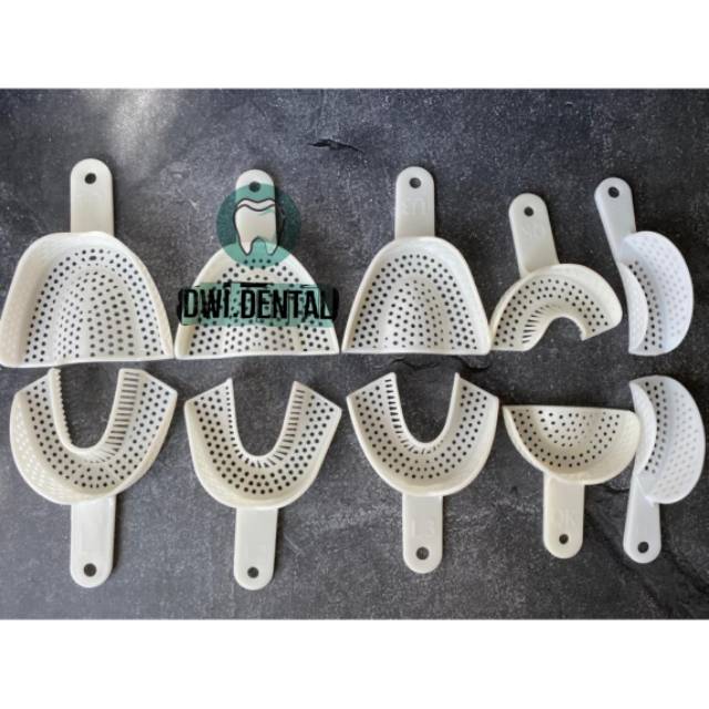 D5  - 1 set, 5 pasang Dental sendok cetak autoclavable