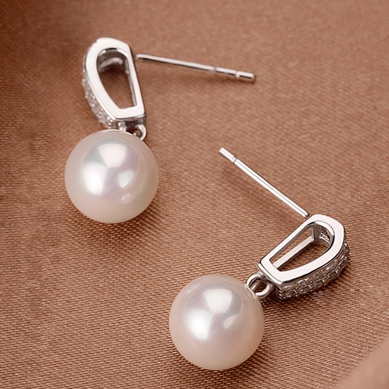 New Trendy Simulated Pearl Dangle Earrings For Women Fashion Wedding Engagement Accessories Simple Stylish Girls Earrings