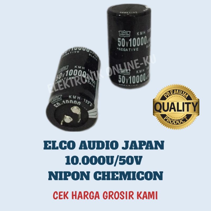 CAPASITOR ELCO AUDIO JAPAN 10000UF 50V NIPPON CHEMICON ORIGINAL