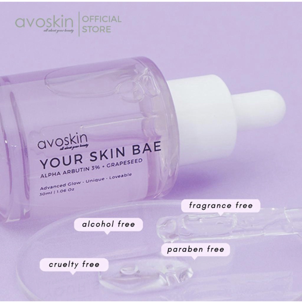 Avoskin Your Skin Bae Alpha Arbutin 3% + Grapeseed Serum 30ml