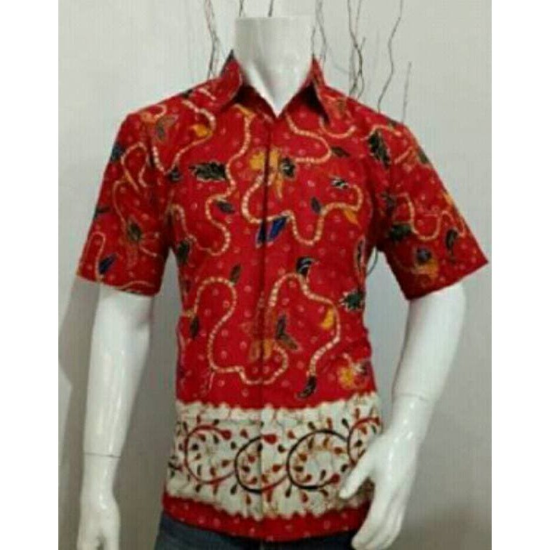 Batik Couple Sarimbit modern Askana Etnic 5 Warna Merah Tosca Pink Biru Kuning M BATIK MODERN I8R4