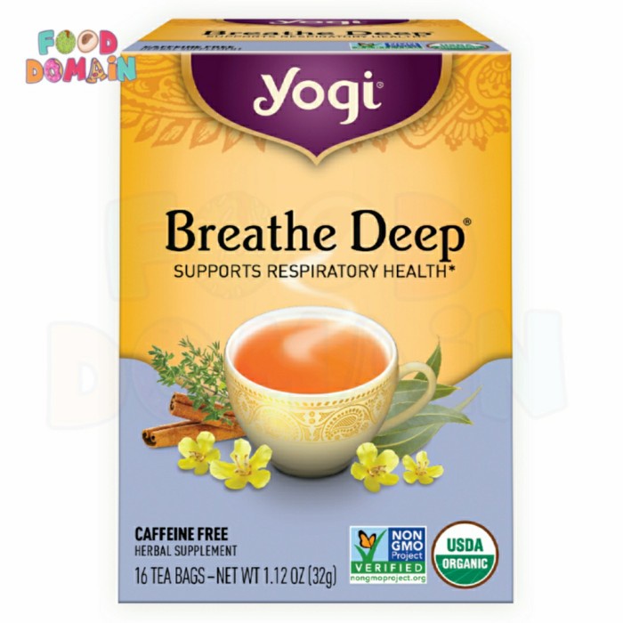 

Yogi Tea Breath Deep Supports Respiratory Health 16 Tea Bags 32gr