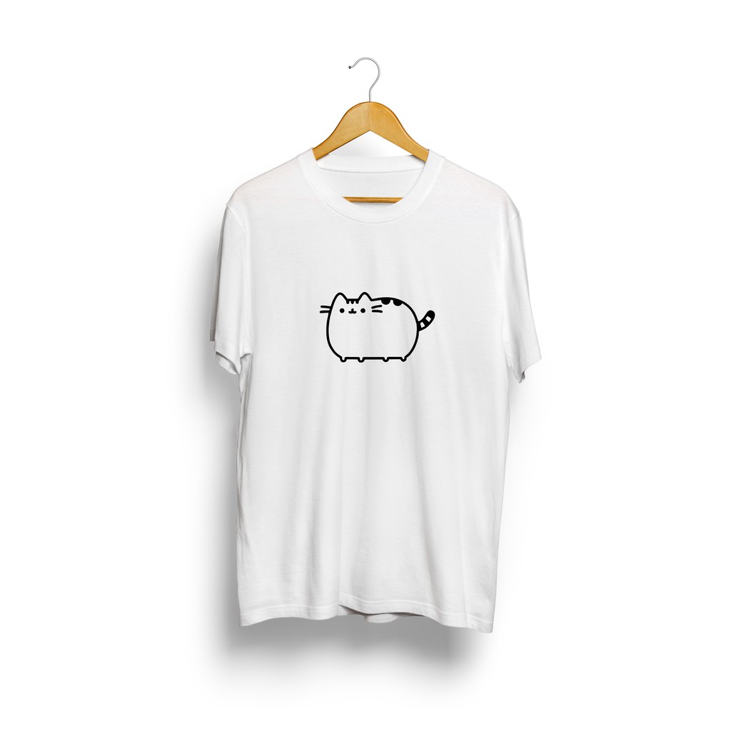 Kaos TUMBLR TEE PUSHEEN THE CAT KAOS KUCING LUCU UNIVERSAL 30s COMBED