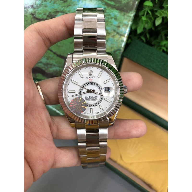 JAM ROLEX SKY DWELLER AUTOMATIC/KACA SAPPHIRE( JAM TANGAN PRIA)