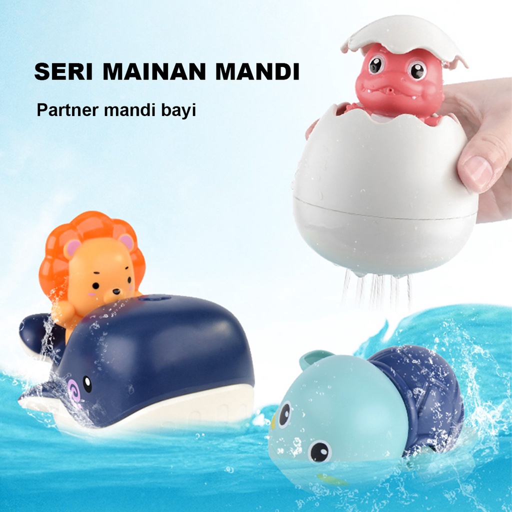 Mainan Mandi Bayi Anak Bergerak Model Berenang Diputar Bath Toys