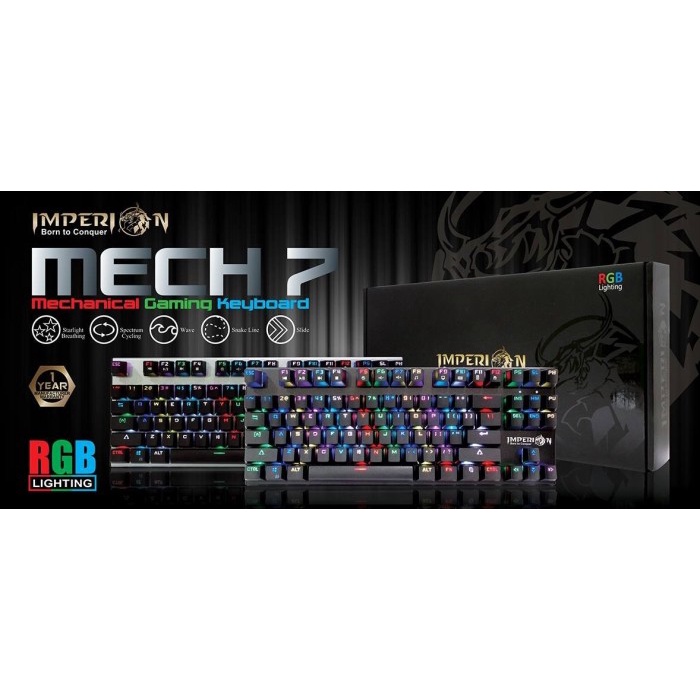 Imperion Mech 7 Mechanical Gaming Keyboard BLACK ONLY