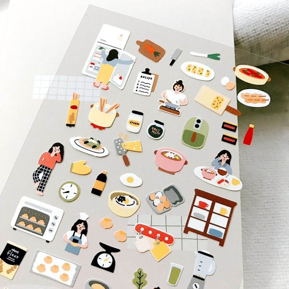 MXBEAUTY Home Supplies High Paper Sticker Suitcase DIY Scrapbooking Suatelier Stickers Hand Account Decor Decoration Sticker Stationery PVC Diary Korea Moon Night