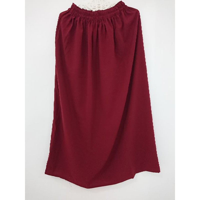Rok Wolfis Merah Maroon Cewek Wanita