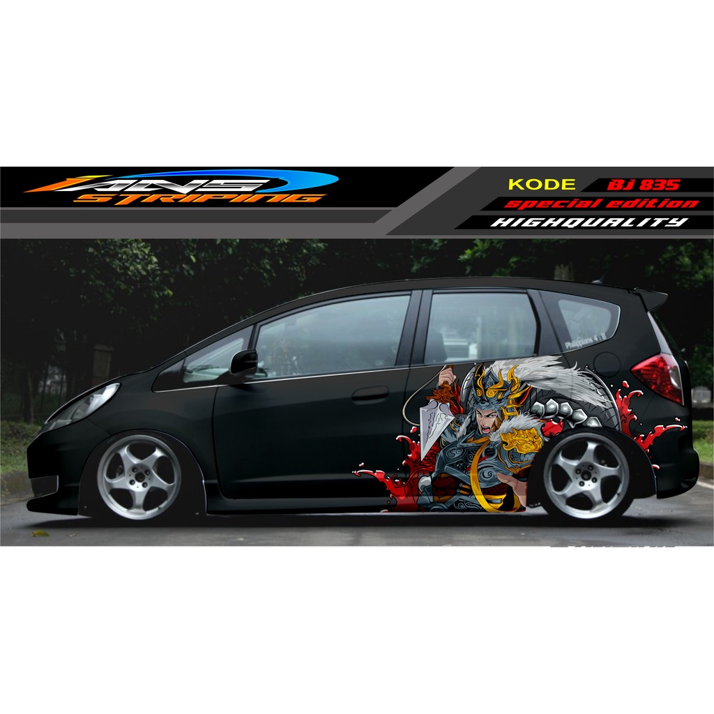 STIKER VARIASI  MOBIL HONDA JAZZ, SIGRA, YARIS, SWIFT / DECAL MOBIL / DECAL STICKER MOBIL ANIMASI