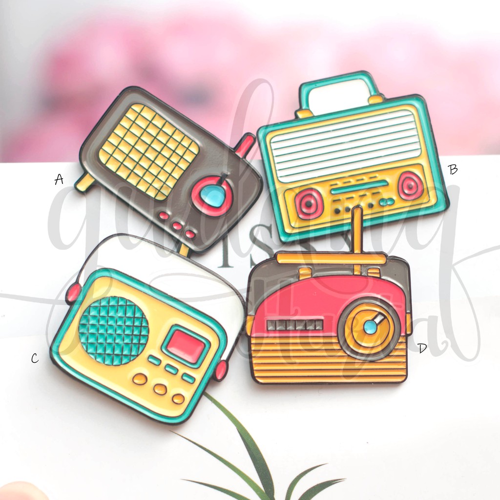 Pin Vintage Radio Bros Tas Lucu Unik GH 208184