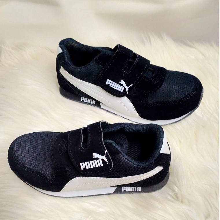 sepatu sneakers anak laki laki dan perempuan hitam putih