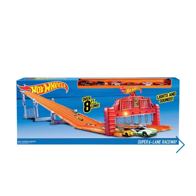 Jual Hot Wheels Track 6 Lane Raceway 