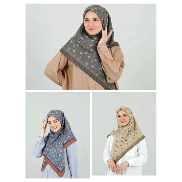 HIJAB DEENAY ILLINOIS SERIES (VANILLA GRAPHITE BLUE) ORIGINAL 100%