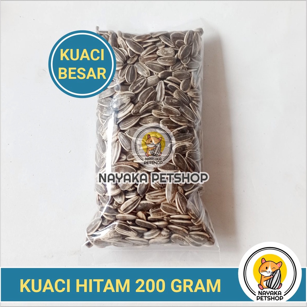 Kuaci Hamster Hitam 200 gr Snack Makanan Hamster Pakan Murah