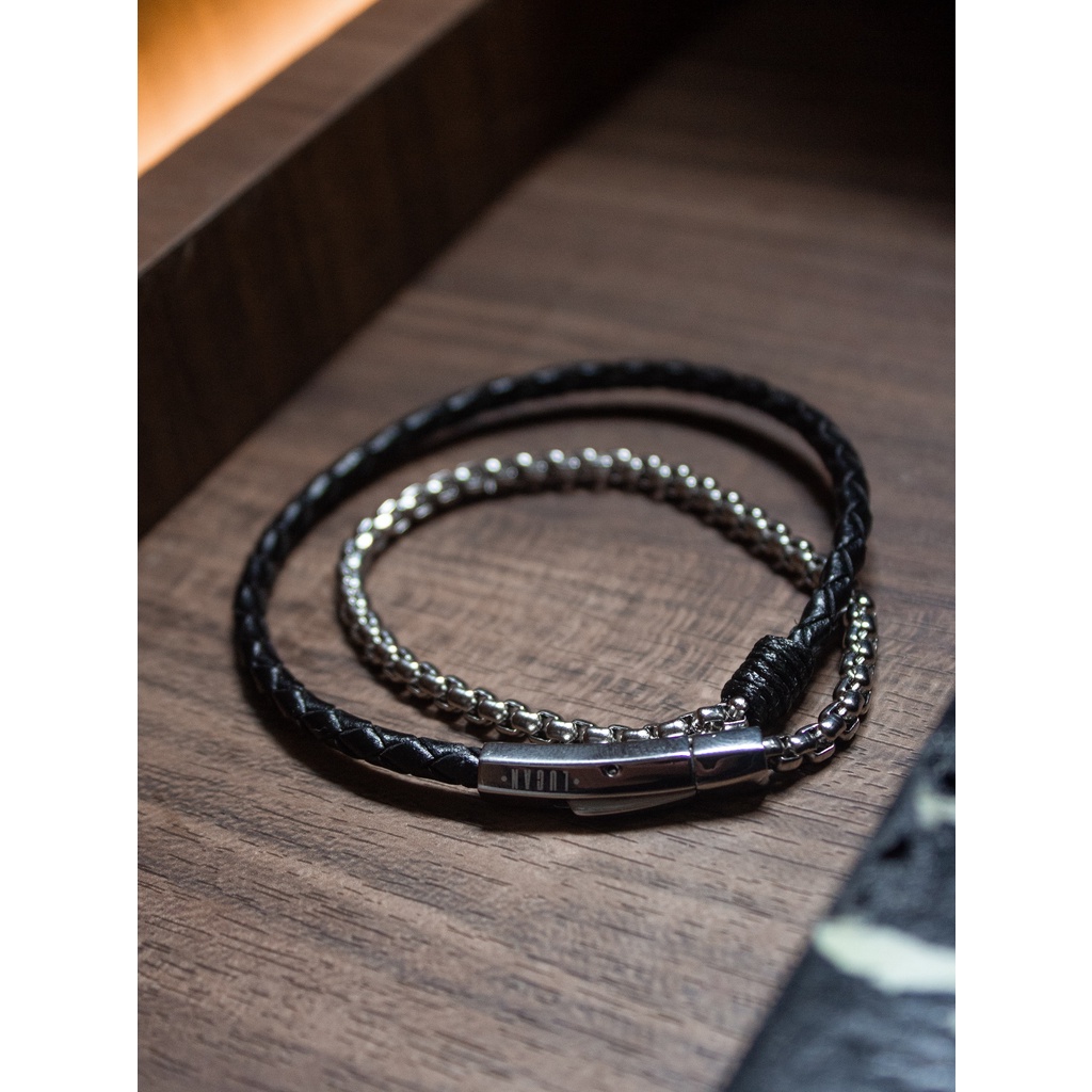 LUCAN - Issey Series Gelang Kulit Pria Gelang Couple Gelang cowok Premium Gelang Cowok