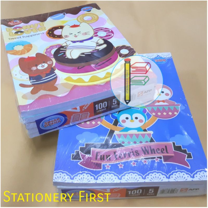 Buku Tulis Sinar Dunia SIDU 100 Lembar 5 Buku