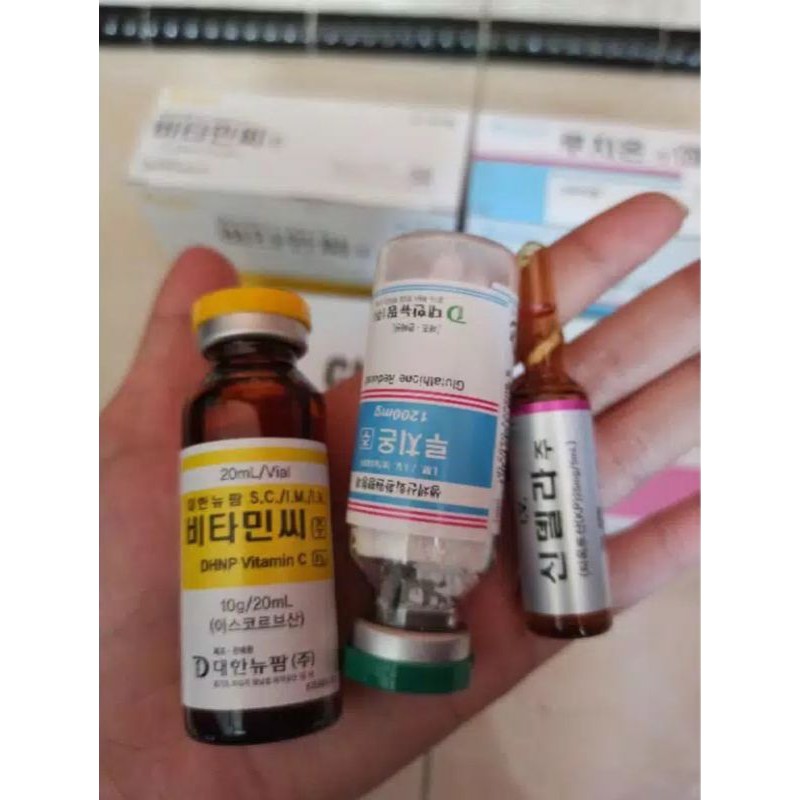 cindella 1200mg whitening putih korea original suntik infus