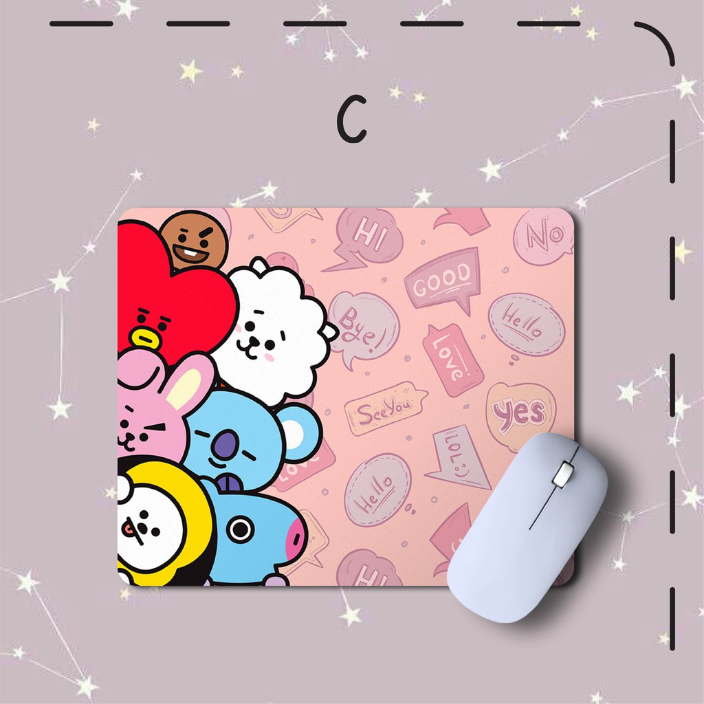 READY STOCK Custom Gaming Mousepad Antislip BABY BT21 KPOP BTS