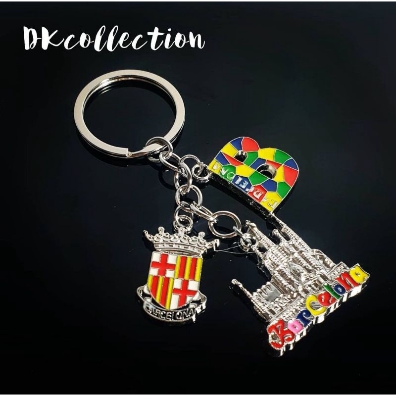 Gantungan kunci barcelona souvenir gantungan kunci spanyol merchandise gantungan kunci spain souvenir