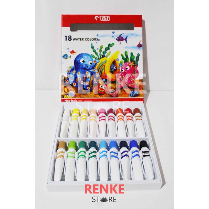 

Aman Paket Gambar Lukis - Cat Air Titi 18 Kuas Palet Set Sale!!!