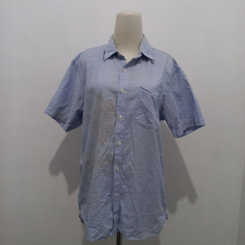 PRELOVED / THRIFT / SECOND KEMEJA BIRU / BLUE CEWEK /WANITA SIZE M -L LIKE NEW