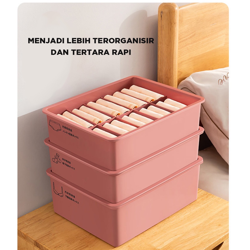 Box tempat kaos kaki | Tempat pakaian dalam | Kotak Accesories serbaguna | Storage box