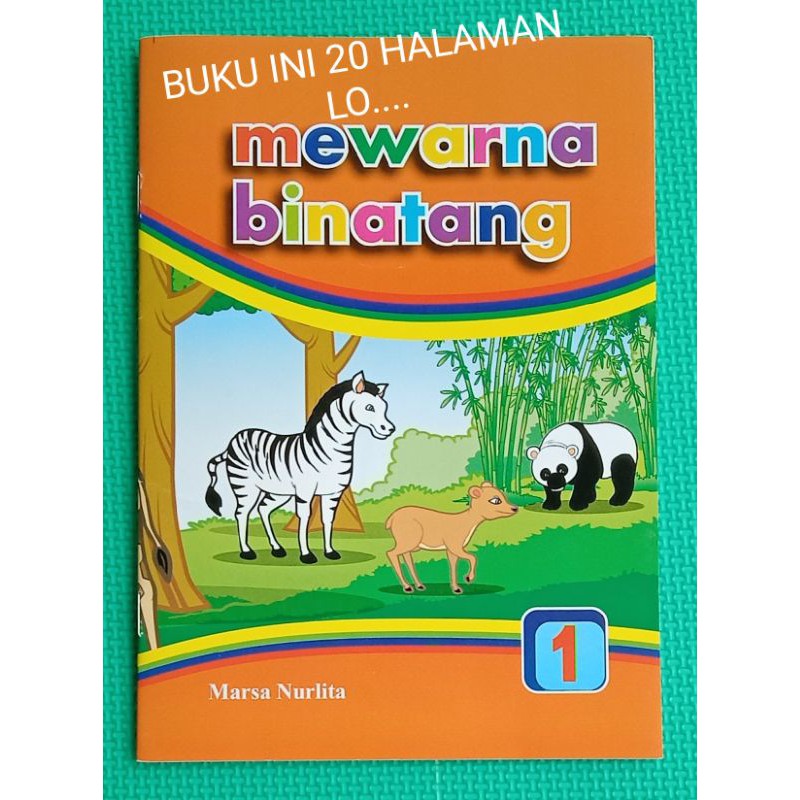 Jual BUKU MEWARNAI BINATANG, BUKU MEWARNAI ANAK TK PAUD SERI BINATANG ...