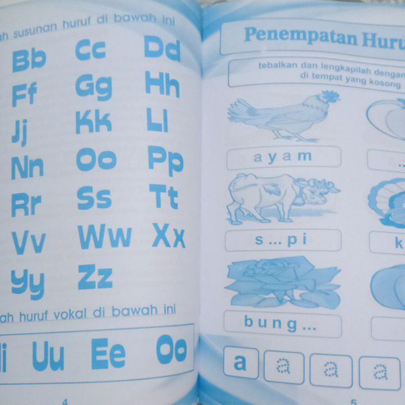 Buku Mengenal &amp; Pintar Menempatkan Huruf Metode Aktif Cepat Tepat Cermat