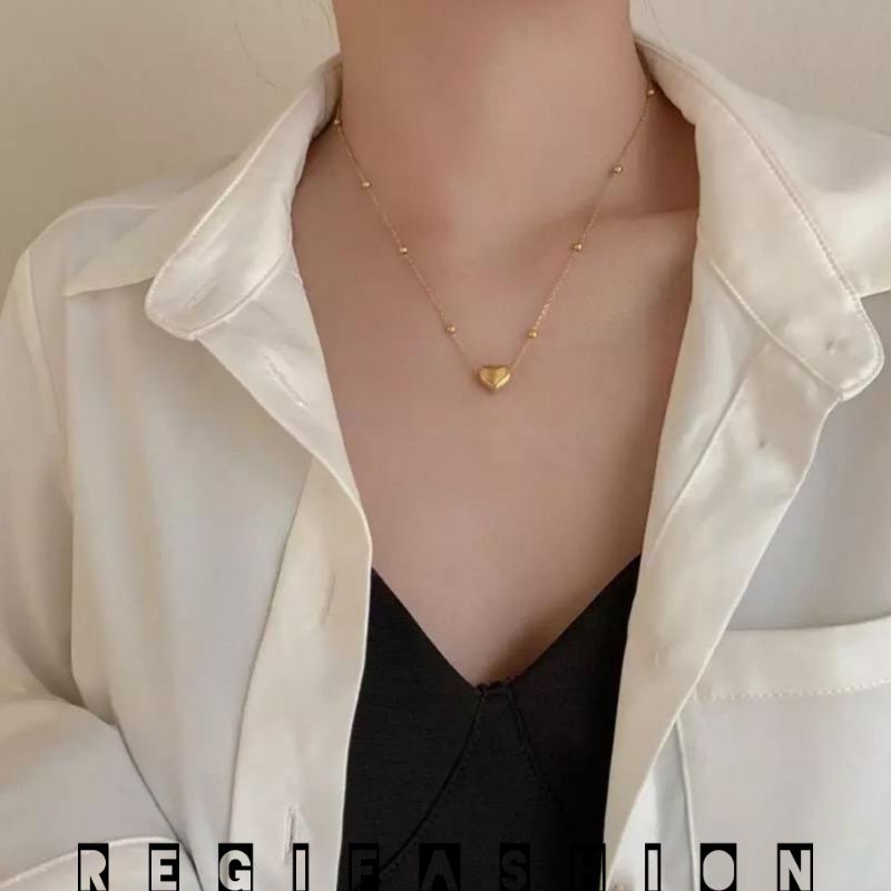 KALUNG TITANIUM JEDAR LOVE TITANIUM ANTI KARAT TIDAK LINTUR J001 KALUNG WANITA