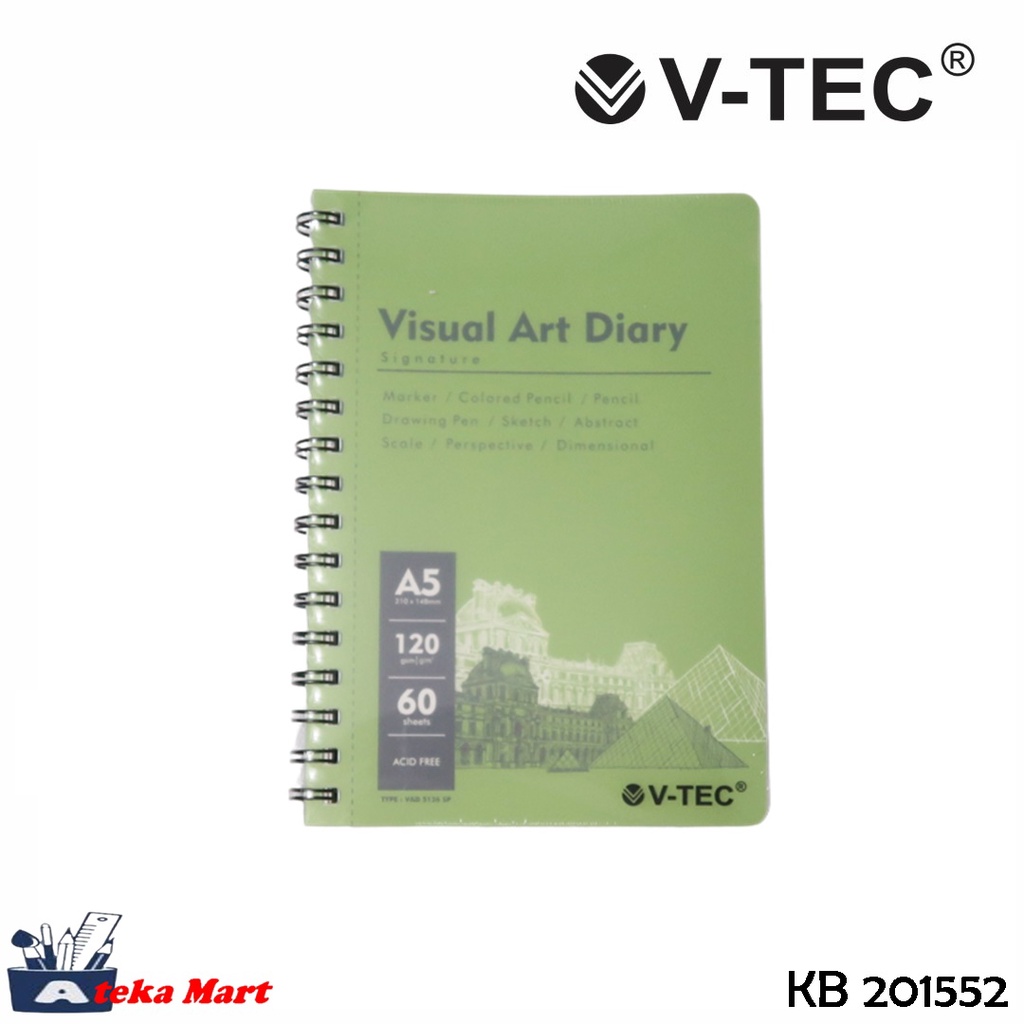 

V-TEC A5 VISUAL ART DIARY VAD 5126 SP / BUKU SKETSA